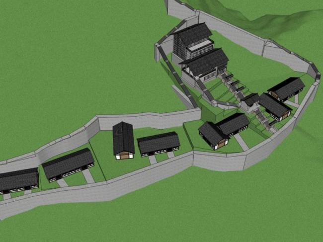 Sketchup文化模型|多层文化馆，文化建筑，中式风格