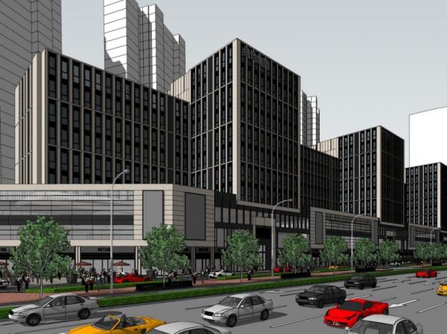 Sketchup综合体模型|多层商业综合体，现代风格