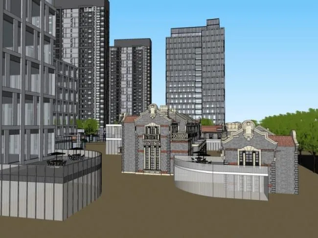 Sketchup住宅模型|高层住宅小区，现代风格
