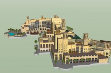 Sketchup酒店模型|多层酒店，中东风格，朱美拉-米纳萨拉姆酒店，古典风格-BIM建筑网