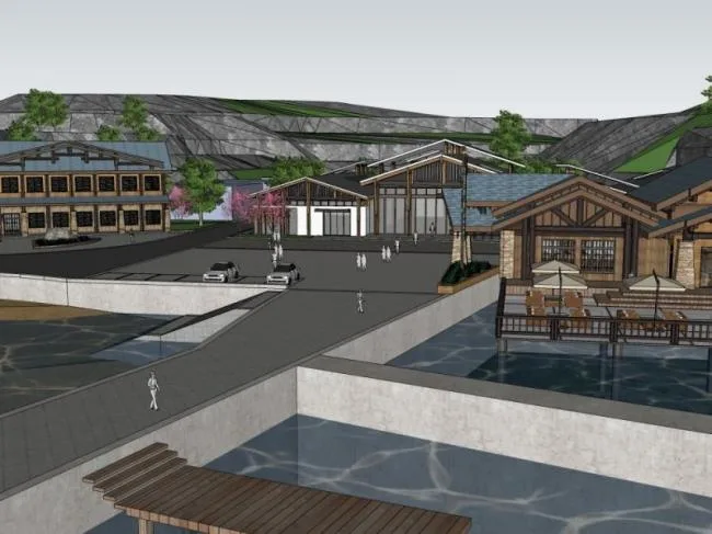 Sketchup商业模型|餐厅，现代中式风格
