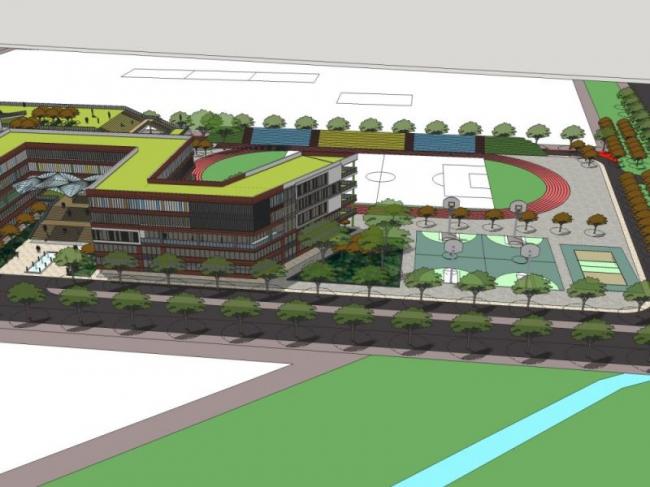 Sketchup学校模型|多层学校，校园教育建筑，现代风格