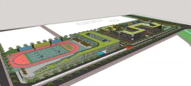 Sketchup学校模型|多层学校，校园教育建筑，现代风格