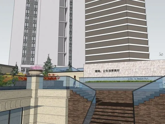 Sketchup住宅模型|超高层住宅，现代风格