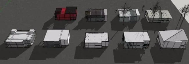 Sketchup商业模型|售楼处，现代风格