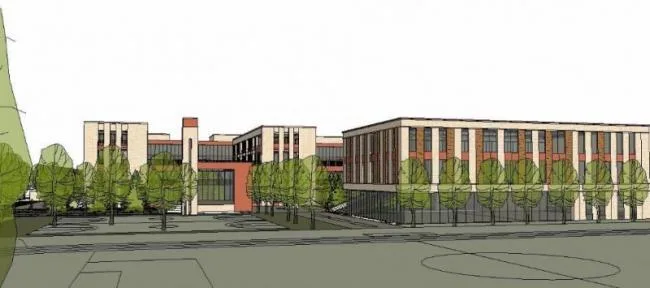Sketchup学校模型|多层小学学校，校园教育建筑，现代风格