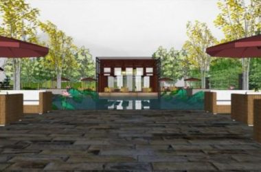 Sketchup商业模型|多层会所，现代中式风格-BIM建筑网