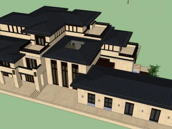 Sketchup商业模型|多层会所，现代风格