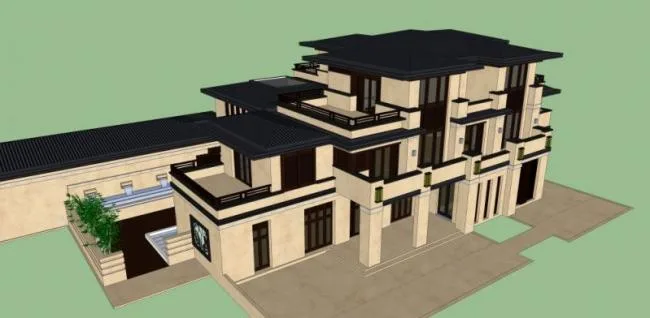 Sketchup商业模型|多层会所，现代风格