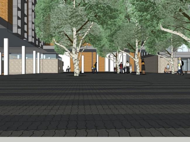 Sketchup学校模型|多层学校，校园教育建筑，现代风格