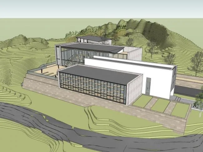 Sketchup文化模型|多层图书馆，文化建筑，现代风格