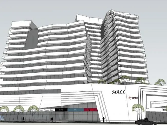 Sketchup综合体模型|多高层商业综合体，现代风格