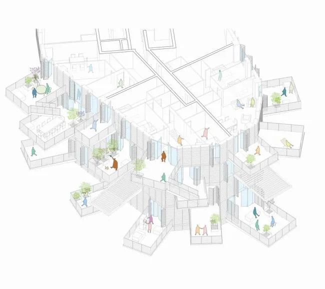 BIM建筑|枝叶四散，挺立耸立的白色树塔公寓 / 藤本壮介等