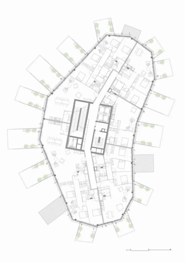 BIM建筑|枝叶四散，挺立耸立的白色树塔公寓 / 藤本壮介等