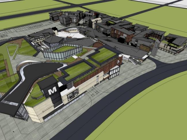 Sketchup商业模型|商业综合体，现代风格