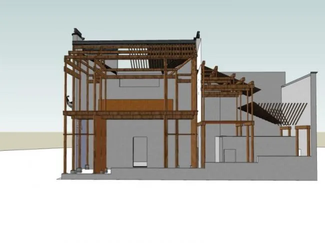 Sketchup古建筑模型|多层古民居，古建筑，中式风格