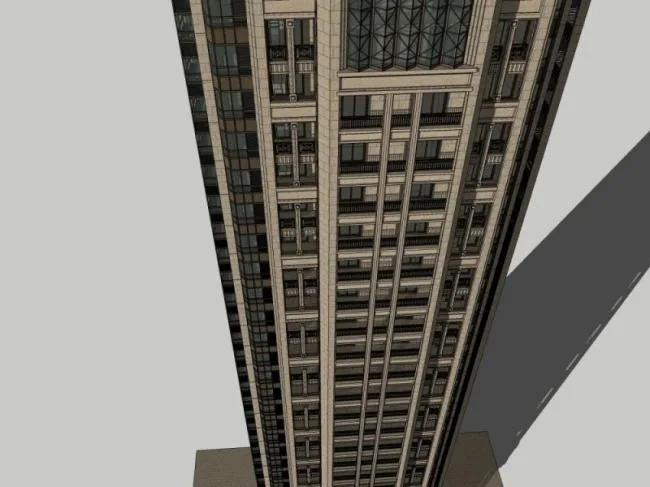 Sketchup住宅模型|超高层住宅，古典风格