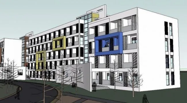 Sketchup学校模型|多层学校中学，校园教育建筑，现代风格