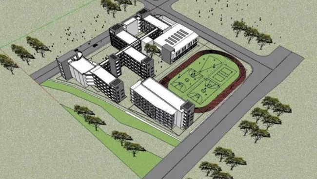 Sketchup学校模型|多层学校小学，校园教育建筑，现代风格