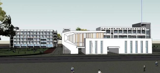 Sketchup学校模型|多层学校小学，校园教育建筑，现代风格