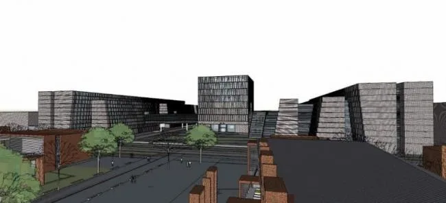 Sketchup文化模型|多层图书馆，文化建筑，现代风格