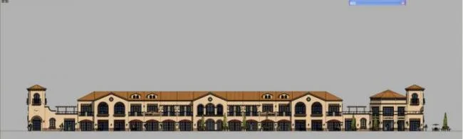 Sketchup商业模型|低层商业建筑，古典风格