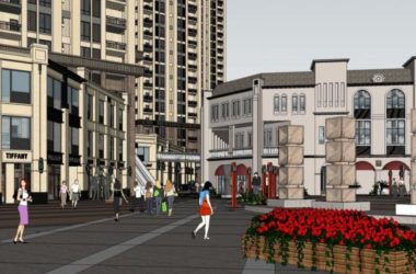 Sketchup商业模型|多层商业步行街，现代风格-BIM建筑网