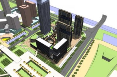 Sketchup综合体模型|超高层商业综合体，现代风格-BIM建筑网