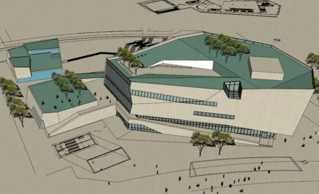 Sketchup文化模型|多层展览馆，文化建筑，现代风格