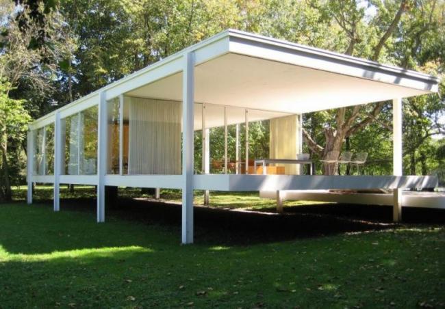 Sketchup住宅模型|范斯沃斯住宅，现代风格，密斯