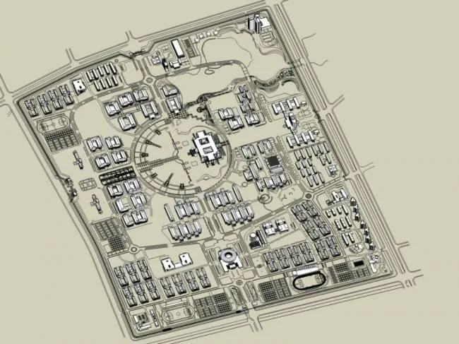 Sketchup住宅模型|多层小区规划，现代风格