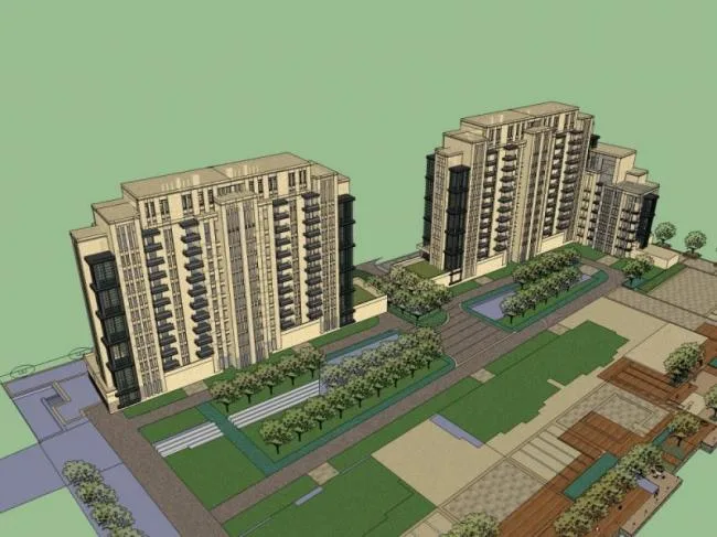 Sketchup住宅模型|高层住宅，居住建筑，古典风格