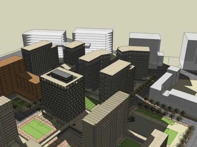 Sketchup住宅模型|高层公寓，居住建筑，现代风格
