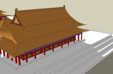 Sketchup古建筑模型|多层宫殿，中式风格，古建-BIM建筑网