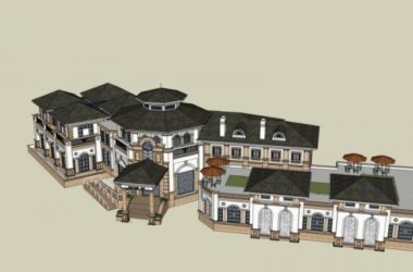 Sketchup商业模型|多层会所，古典风格-BIM建筑网