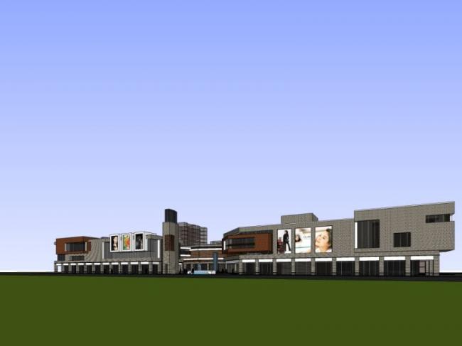 Sketchup商业模型|商业中心，现代风格