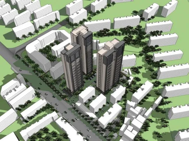 Sketchup综合体模型|高层综合体，现代风格