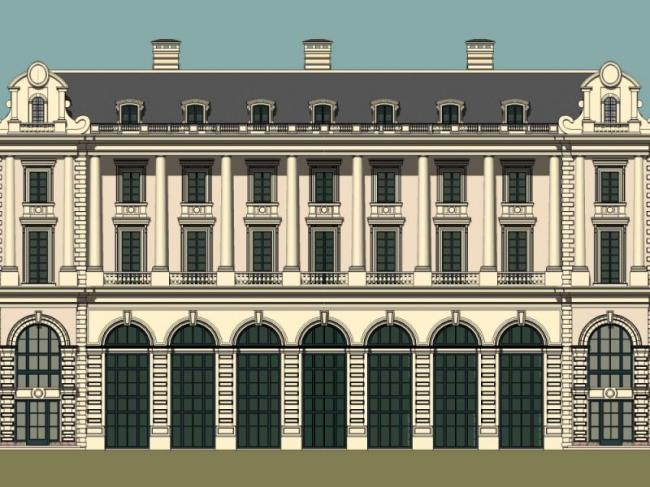 Sketchup商业模型|多层会所，古典风格