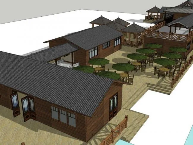 Sketchup酒店模型|酒店，中式风格
