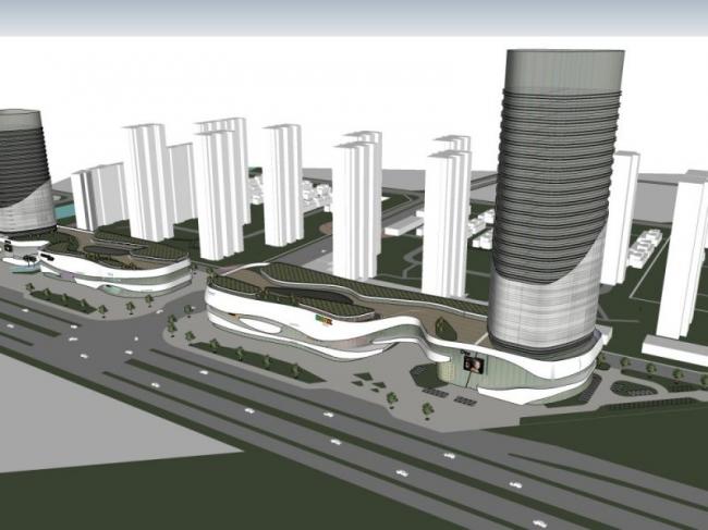 Sketchup综合体模型|超高层商业综合体，酒店，现代风格