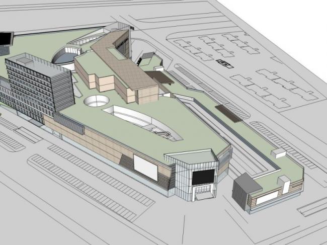 Sketchup综合体模型|多层商业综合体，现代风格