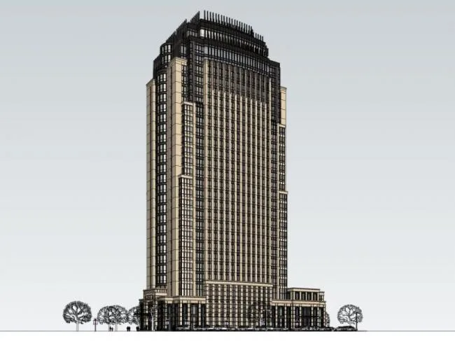 Sketchup酒店模型|高层酒店，现代风格