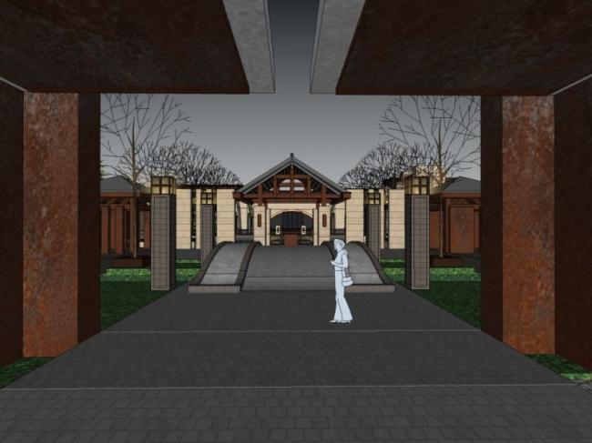 Sketchup商业模型|低层会所，现代风格