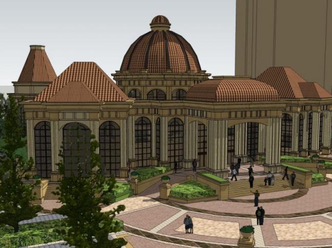 Sketchup商业模型|多层会所，古典风格