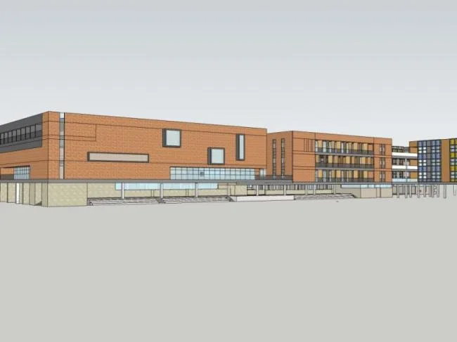Sketchup学校模型|多层学校，校园教育建筑，现代风格
