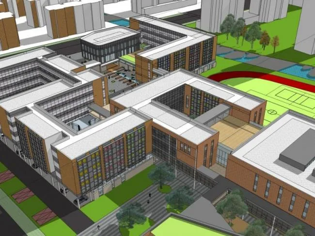 Sketchup学校模型|多层学校，校园教育建筑，现代风格