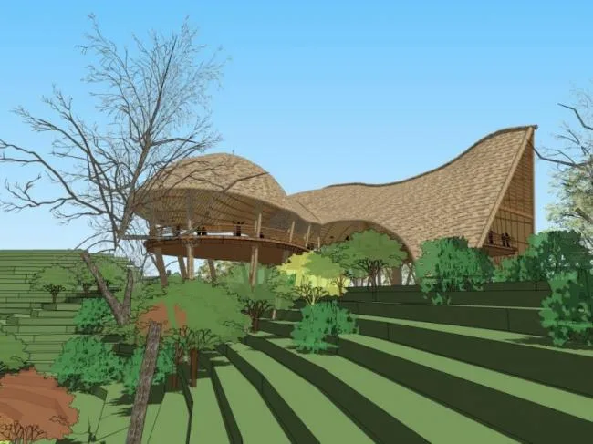 Sketchup景观模型|瞭望台景观，现代风格