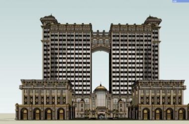 Sketchup商业模型|高层商业建筑，欧式古典风格-BIM建筑网