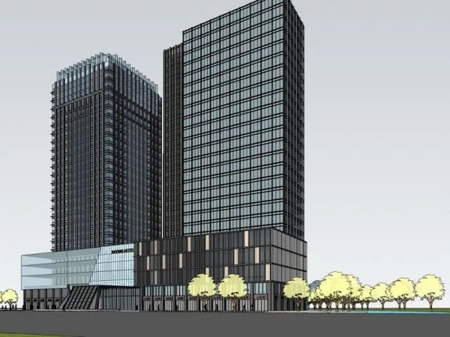 Sketchup综合体模型|多高层商业综合体，办公，住宅，现代风格