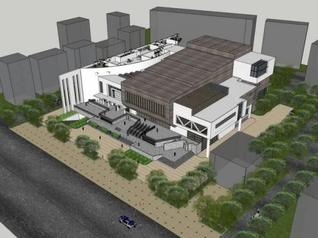 Sketchup文化模型|多层剧场剧院，文化建筑，现代风格